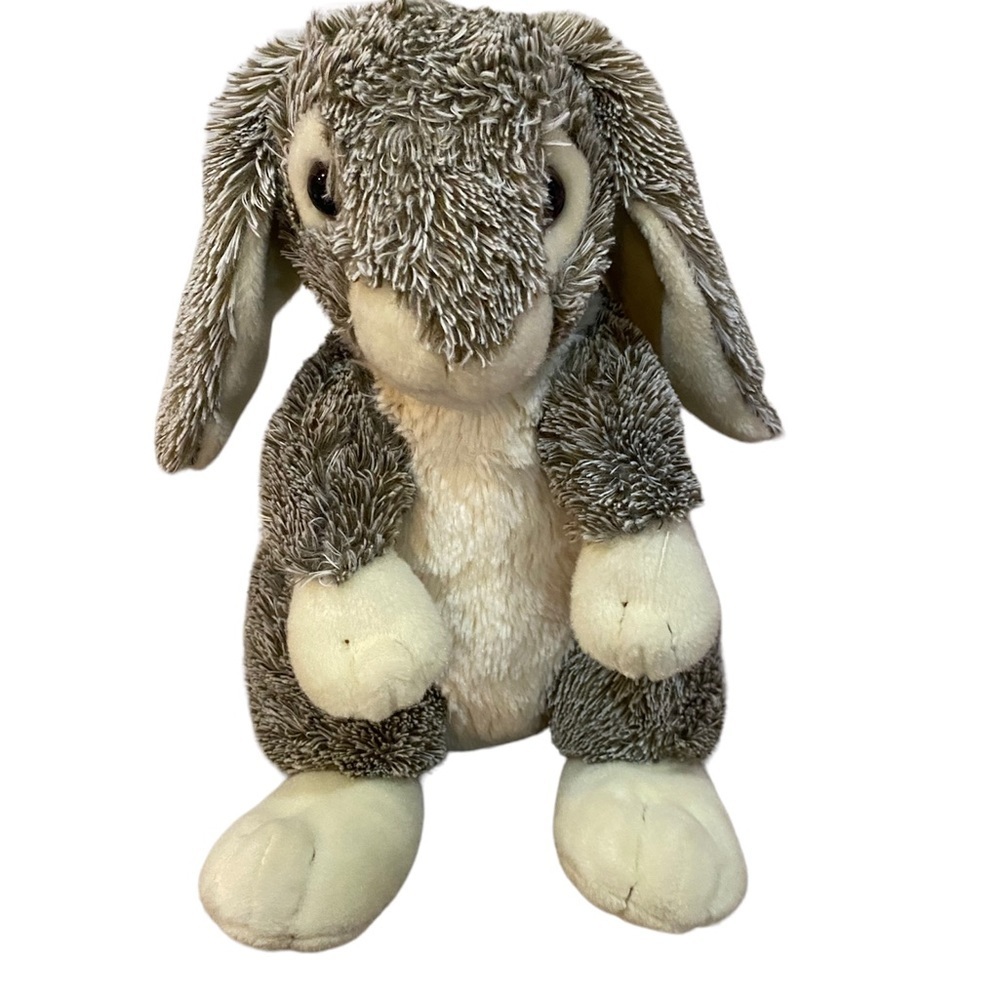 Teddy Mountain Plush Gray Bunny Stuffed Animal - Easter - 13"‎